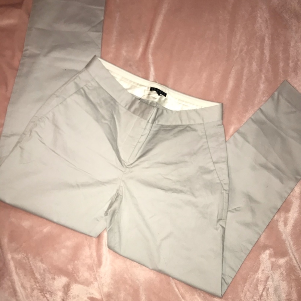 Theory light grey trousers